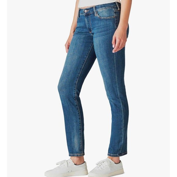 Lucky Brand Mid Rise Sweet Straight Leg Jeans Tanzanite Size 0 (25x30) New - Picture 3 of 8